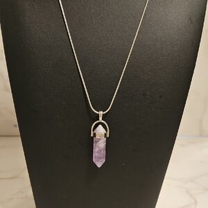 Amythyst Crystal Pendant Necklace